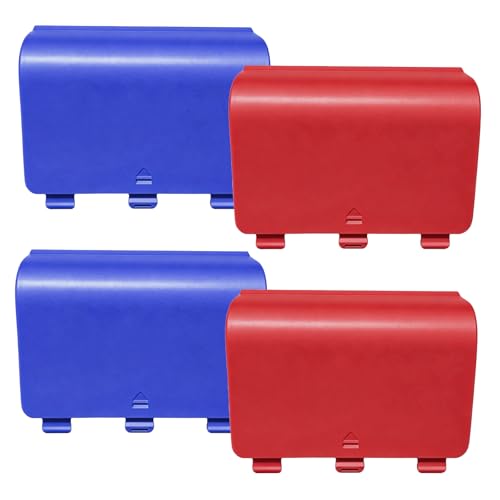 4 Pcs Battery Back Cover for Xbox One/One S/One X Controller[NOT for Xbox Series X/S],Battery Back Shell Covers,Replacement Battery Cover Door Compatible with Xbox One(Blue&Red) [Video Game] - color: 2 Blue + 2 Red