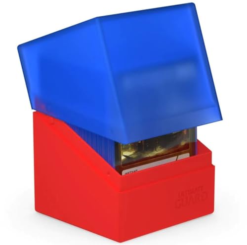 Ultimate Guard Boulder Solid 100+, Deck Case for 100 Double-Sleeved TCG Cards, Red, Secure & Durable Storage for Trading Card Games, No Transparency - color: Red