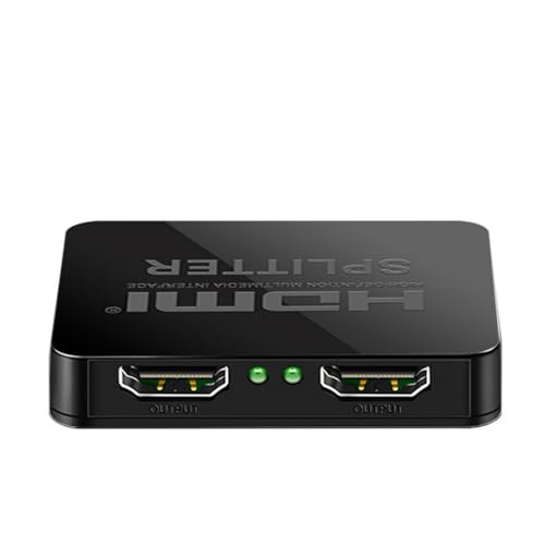HDMI Splitter 1 in 2 Out [with USB Cable] 4K 1x2 HDMI Splitter Repeat/Mirror Screen Only (Not Extend), 1 Source Extend to 2 Display Devices