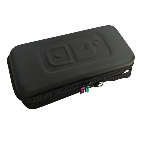 GAMINJA Carrying Case for Nintendo Switch 2 with 12 Game Card Slots | Hard Shell Travel Handbag Pouch with Mesh Pockets,Soft Interior,Large Storage for Pro Controller,Joy-Cons & Accessories - color: Black