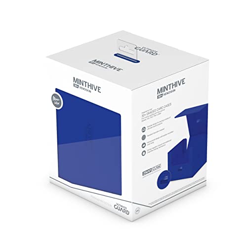 Ultimate Guard Minthive 30+, Deck Case for 30 Magnetic Card Cases, Perfect Storage for Graded Cards, Blue, Secure Closure & Snaplock Mechanism - color: Blue