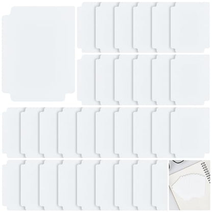 CRASPIRE 60Pcs Plastic Card Separators White Trading Card Dividers 3.7" x 2.8" Frosted Sorting Paper Storage Boxes Standard Organizer Deck Tray Divider with Tab for Trading Baseball Playing - style: White 60Pcs