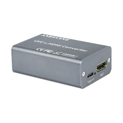 ANDYCINE UVC2H UVC to HDMI Converter/Adapter with Power Delivery, Compatible with DJI Osmo Action 4/5 & Pocket 3,Pocekt 4, Insta360, USB to HDMI, for Live Streaming, Webcam to TV/Monitor/Capture Card