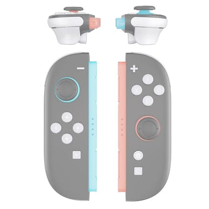 eXtremeRate DIY Replacement Full Set Buttons for Joycon 2, Custom ABXY Direction Keys Dpad + - C Home Capture Release L R ZR ZL Trigger Buttons for Nintendo Switch 2 Controller - White - color: White