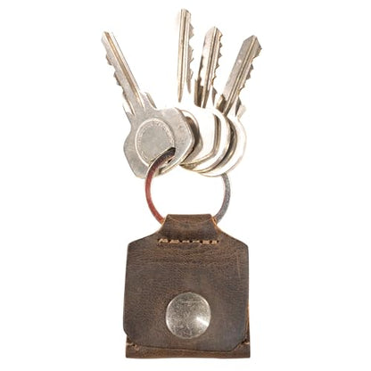 Hide & Drink Rustic Leather Switch Cartridge Game Keychain/SD Card/Guitar Pick Holder Handmade (Bourbon Brown) - color: Bourbon Brown