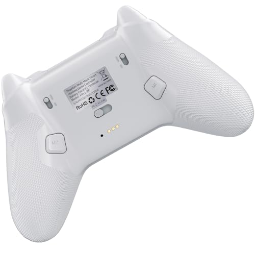 Qanba Phantom Multi-Mode Smart Wireless Controller for Windows PC and Android and iOS and TV，PC Controller With Hall-Effect Joysticks，Tri-Mode Connection (2.4G/Bluetooth/Wired), 1000Hz Polling Rate, Dual Vibration Motors, 6-Axis Gyro, Programmable Back Bu