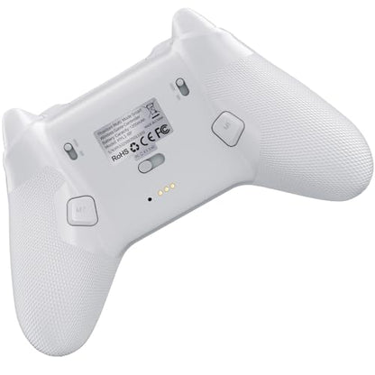 Qanba Phantom Multi-Mode Smart Wireless Controller for Windows PC and Android and iOS and TV，PC Controller With Hall-Effect Joysticks，Tri-Mode Connection (2.4G/Bluetooth/Wired), 1000Hz Polling Rate, Dual Vibration Motors, 6-Axis Gyro, Programmable Back Bu