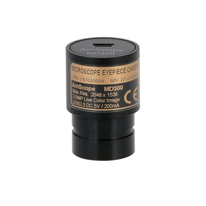 AmScope - 3MP USB 2.0 Color CMOS Digital Eyepiece Microscope Camera - MD300A