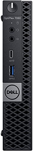Dell Optiplex 7060 Micro MFF Desktop PC Intel i7-8700T 6-Cores 2.40GHz 32GB DDR4 New 1TB M.2 NVMe SSD WiFi BT HDMI New KB & Mouse Windows 11 Pro (Renewed) - style: 8700T/32G