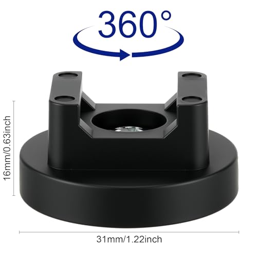 Yookeer Magnetic Zip Tie Mount Base Black Magnetic Cable Clips Wire Holder Multipurpose Cable Ties Management Base Electrical Supplies for Wire - size: 31 mm