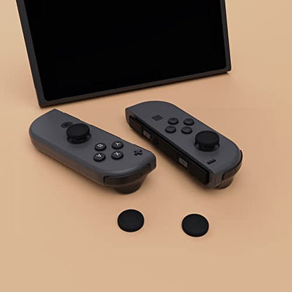 eXtremeRate PlayVital Switch Thumb Grip Caps, Joystick Caps for Nintendo Switch Lite, Silicone Analog Cover Thumbstick Grips for Switch OLED Joycon - Black - color: Black