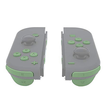 eXtremeRate DIY Full Set Buttons for Nintendo Switch & Switch OLED, Custom Replacement Buttons for JoyCon, ABXY Direction Keys SR SL L R ZR ZL + - Home Capture Trigger Buttons Springs - Matcha Green - color: Matcha Green