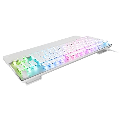 Turtle Beach Vulcan II TKL Pro Hall-Effect Mechanical RGB Gaming Keyboard | Magnetic Switches, Adjustable Actuation, Customizable RGB Keys, Rapid Trigger, Swappable Keycaps, Tenkeyless, White - color: White