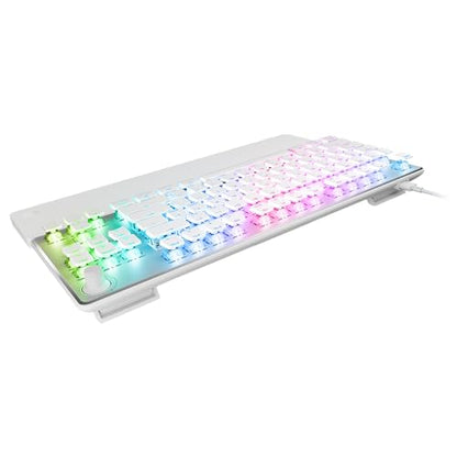 Turtle Beach Vulcan II TKL Pro Hall-Effect Mechanical RGB Gaming Keyboard | Magnetic Switches, Adjustable Actuation, Customizable RGB Keys, Rapid Trigger, Swappable Keycaps, Tenkeyless, White - color: White
