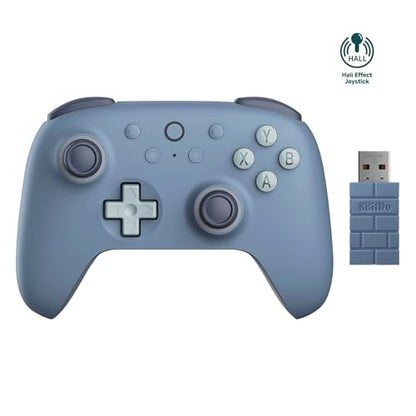 8Bitdo Ultimate 2C Wireless Controller for Windows PC & Android (Dark Blue) | 1000Hz Polling Rate, Hall Effect Joysticks & Hall Triggers, Remappable L4/R4 Bumpers - color: Dark Blue