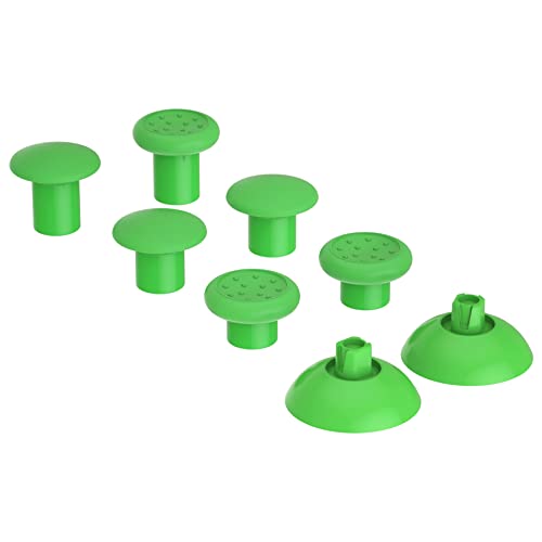 eXtremeRate ThumbsGear Xbox 컨트롤러용 교체 가능한 썸스틱 - 편안함 향상 - 그린 3가지 높이 돔형 및 오목한 그립 인체 공학적 조절 가능한 조이스틱, Xbox Seires X/S, Xbox One S/X/Elite용 - color: 초록색.