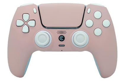 Custom Controllerzz Custom Wireless Controller Compatible with PS5 - Multiple Designs Available (Baby Pink & White Inserts) - color: Baby Pink & White Inserts