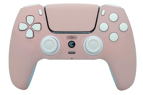 Custom Controllerzz Custom Wireless Controller Compatible with PS5 - Multiple Designs Available (Baby Pink & White Inserts) - color: Baby Pink & White Inserts