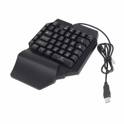 Diyeeni 35 Keys One Handed Mini Gaming Keyboard, BT 5.0 Portable Mechanical Keyboard for Mobile Phone Computer Laptop, RGB LED Gaming Keypad with Dual USB Ports and Mouse Converter for