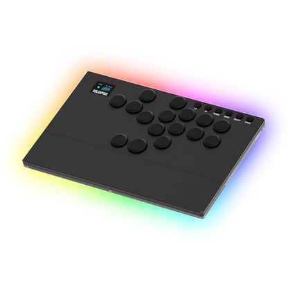 NLOFIN Leverless Arcade Stick 16Keys All-Button Leverless Controller(Black) | Custom RGB Arcade Fighting Stick,for PS4/PS5/PC/Switch/Steam, Aluminum Controller,Supports Hot-Swap&SOCD - color: Black