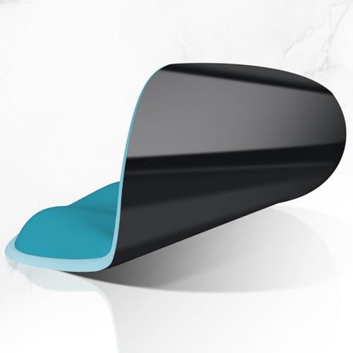 ITNRSIIET Ergonomic Mouse Pad with Wider Memory Foam Wrist Rest +17%, Curved Cushion Reduces Pressure 20%, Pain Relief, Non-Slip, Smooth, Cute Color Desk Accessory, 9.85 x 9 inch, Ombre Blue Gradient - color: Ombre Blue Gradient