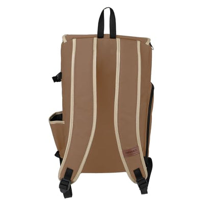 ENHANCE Designer Edition DnD Backpack - Stylish RPG Backpack for Dungeons and Dragons - Travel DnD Bag fits 4 Books and Binder with Miniature Storage, Map Holder, Comfortable Shoulder Straps (Tan) - color: Tan