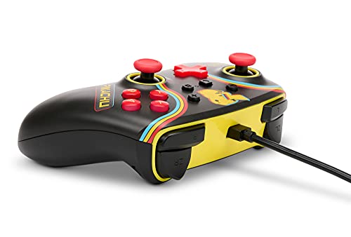 PowerA Enhanced Wired Controller for Nintendo Switch - Pokémon: Pikachu Arcade, Nintendo Switch - OLED Model, Gamepad, Game controller, Wired controller, Officially licensed