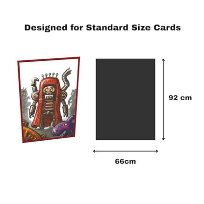 Trading Card Sleeves – 100 Count – Smooth Matte Art Back & Clear Front (66 x 92 mm) – Fits Standard Cards, MTG, Sports & Collector Decks - Clockwork Overlord