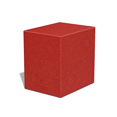 Ultimate Guard RTE Boulder 133+, Deck Case for 133 Double-Sleeved TCG Cards, Red, 87% Renewable, Made in Germany, Secure & Durable Storage