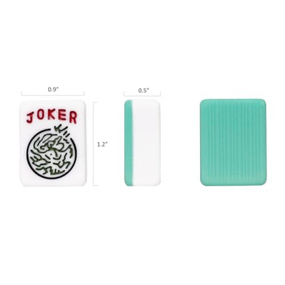 American Mahjong Tiles (1.2”,Tiles Only), 166 American Mahjong Tiles with Light Green Color - color: Light Green