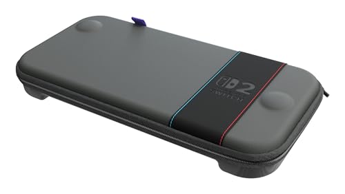 Turtle Beach PlayTrek Hard Shell Slim Case Nintendo Switch 2, Lite, OLED | Nintendo Switch 2 Licensed, Carrying Case, 12 Game Card Holder, Cover, Portable Travel Storage, Protection, Charcoal Black - style: Slim