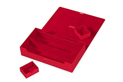Ultimate Guard Omnihive 1000+, Deck Case for 1000 Double-Sleeved TCG Cards + 2 removable Trays, Red, Magnetic Closure & Microfiber Inner Lining - color: Red