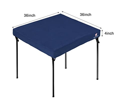 Plusvivo Game Table Cover - Mahjong, Poker, Bridge - Machine Washable Felt - 36" x 36" Blue - color: Blue
