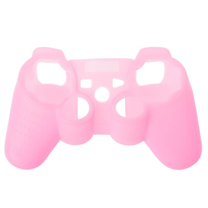 Silicone Case Soft Protective Skin Cover for PS3 Controller Gel Rubber Case Cover Replacement (Pink) - color: Pink