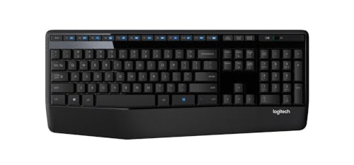 Logitech K345 Wireless Keyboard - Full-Sized Keyboard with Palm Rest, 2.4 GHz Wireless USB Receiver - for PC, Laptop - style: Keyboard
