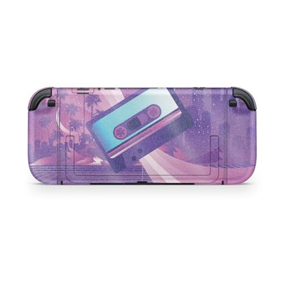 Glossy Glitter Gaming Skin Compatible with Nintendo Switch 2 Console Only - 80s Cassette - Premium 3M Vinyl Protective Wrap Decal Cover - Easy to Apply | Crafted in The USA by MightySkins - color: 80s Cassette, size: Switch 2 Console Skin Only, style: Glo