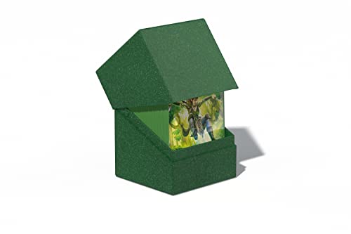 Ultimate Guard RTE Boulder 100+, Deck Case for 100 Double-Sleeved TCG Cards, Green, 97% Renewable, Made in Germany, Secure & Durable Storage - color: Green