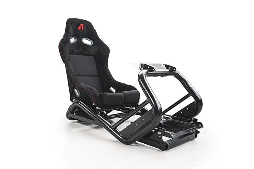 azracing SV-R Professional Modular Racing Simulator Cockpit | Fully Adjustable | Direct Drive Support,Compatible with Thrustmaster, Fanatec, Moza on PC, Xbox and PS,Includes Expansion Bracket - color: Black