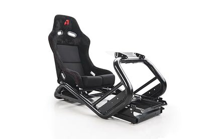 azracing SV-R Professional Modular Racing Simulator Cockpit | Fully Adjustable | Direct Drive Support,Compatible with Thrustmaster, Fanatec, Moza on PC, Xbox and PS,Includes Expansion Bracket - color: Black