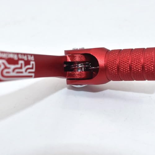 CNC Aluminum Gear Shifter Lever, Foldable Gear Shift Lever Fit for 50cc 110cc 250cc CRF50 XR50 XR CRF Dirt Pit Monkey Bike Motorcycle ATV Quad Accessory Red Red - color: Red