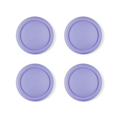PlayVital Thumb Grips for Nintendo Switch 2, 4-Pack Silicone Joystick Caps for Joycon 2 Accessories, Comfort Thumbstick Grip Covers - Light Violet - color: Light Violet