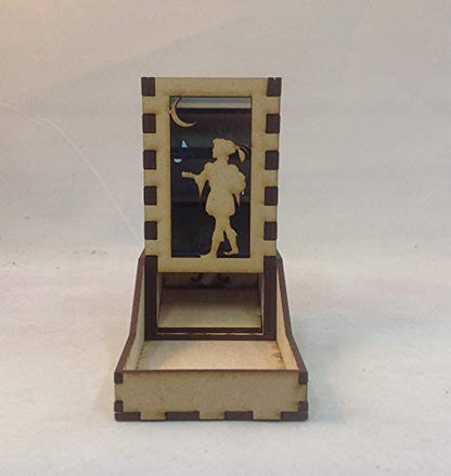 Bard Mini Dice Tower v1 Medium Blue Acrylic Window Laser Cut MDF Unique Gift