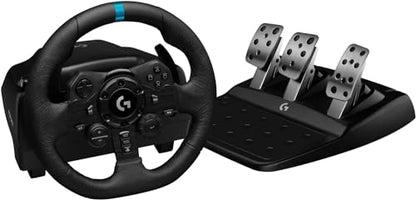 Logitech G923 Racing Wheel and Pedals, TRUEFORCE Force Feedback + Logitech G Driving Force Shifter - Real Leather, For PS5, PS4, PC, Mac - Black - style: Playstation|PC
