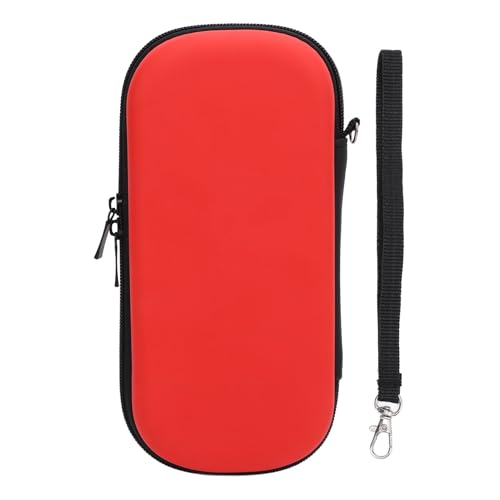 Eminchu 3000 Case, Water PU Hard EVA Carrying Case, Zippered Mesh Pocket with Durable Construction, Ideal for Game Cartridges & Accessories (Red) - color: Red