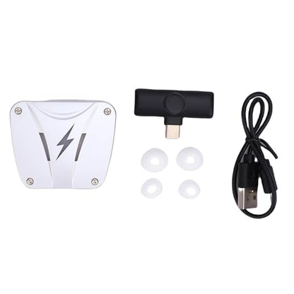 Wireless Gaming Earbuds Earbuds Earphones in Ear Headphones 2.4GHz 5.3 20ms Low Latency 4 Mic ENC 3D Stereo Sound with USB C Adapter for PC Tablet Laptop Smart (White) - color: White
