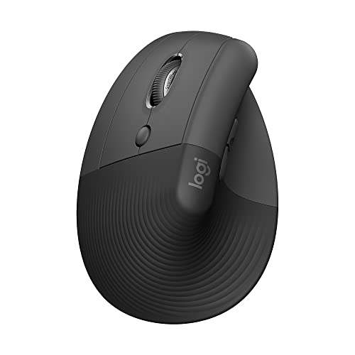 Logitech Left Handed Lift Vertical Ergonomic Wireless Mouse - Graphite | Connect via Bluetooth or included Logi Bolt USB-A receiver, quiet clicks, 4 of 6 buttons customizable, Windows Mac compatible - color: Graphite, style: Left-Handed
