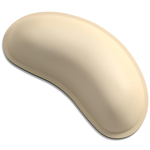 Dapesuom Mouse Wrist Rest, Ergonomic Memory Foam Mouse Wrist for Computer Desk Mats Support, PU Leather Hand Rest Pad Cushion for Gaming, Laptop, Men, Women, Pain Relief & Easy Typing, Colonial White - color: Colonial White, size: Mouse Wrist Rest