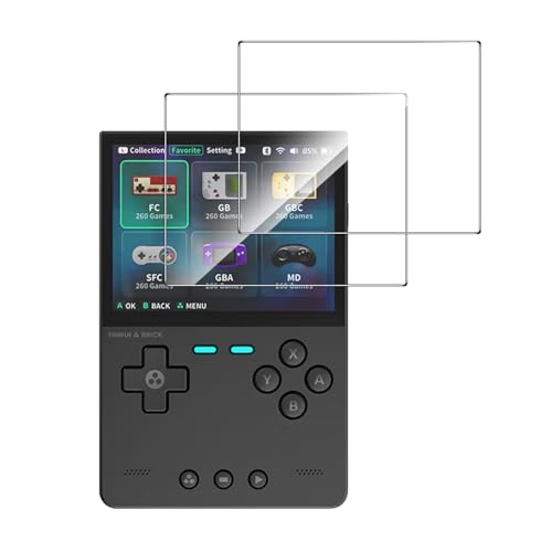 2 Pack Compatible with Trimui Brick Screen Protector,Full Coverage 9H Tempered Glass Film,HD Clear Scratch Resistant,Bubble-Free for Trimui Brick Retro Game Screen Protector - color: Trimui Brick