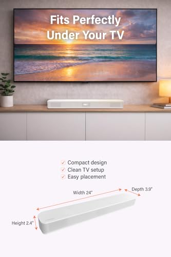 FUNLOGY Sound Bar for Smart TV, 100W 2.1ch Bluetooth 5.0 Soundbar with HDMI ARC, Optical & AUX, Remote Control, for Projector and Gaming, White - color: White