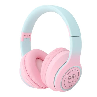 Over Ear ANC Active Noise Cancelling Headphone Gaming Headset for Long Term Wear 1 Unit (Pink) - color: Pink